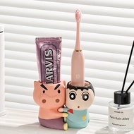 Creative Hug Design Toothbrush Rack Crayon Shinchan Makeup Brushes Storage Shelf Bathroom Decor 牙刷架