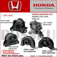 HONDA JAPAN  HONDA CIVIC 1996 EK3 EK4 EJ7 1.6 SO4 / CRV S10 RD1 ENGINE MOUNTING 1 SET 5PCS