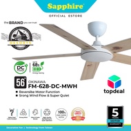 Sapphire 56" OKINAWA FM-638-DC-MWH CEILING FAN 5 YEAR WARRANTY