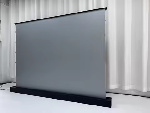 New Listing ALR 4K Sliver PVC Crystal 72 84 92 100 110 120 133 150 Inch Motorized Electric Floor Ris