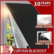 100% Blackout Curtain Plain Blackout Curtain For Window Shading Sticker Curtain Waterproof PunchFree