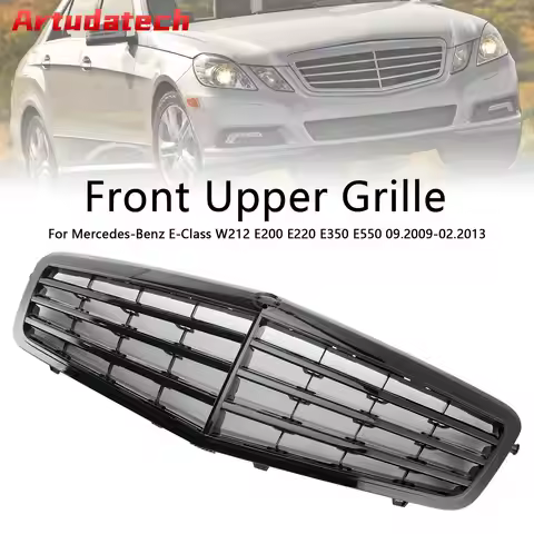 Artudatech Black Front Grille Grill Fit Mercedes-Benz E Class W212 E350 E550 2010-2013