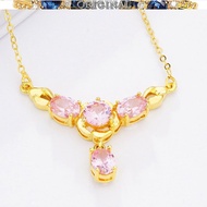 Four oval zircons 916 916gold necklace in stock