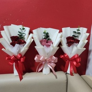 Bouquet Of 3 Glitter Roses