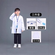 Children's White Coat Men's Work Clothes Dr. Work Clothes Lab Professional Clothes Student Experimen