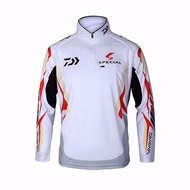 Daiwa Fishing Camping Outdoor Clothing Uv Protection Moisture Wicking Breathable Long Sleeve Fishing Shirt White Color