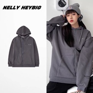 [Ready Stock] Jacket Hoodie Zip 252 331286 Nelly Heybig 2-Layer Wide Form For Men And Women 69