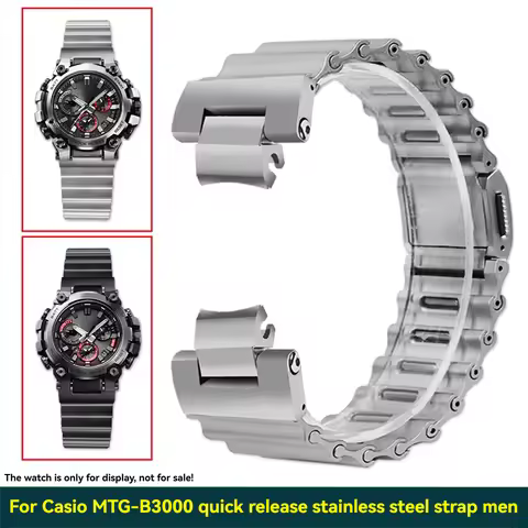 For Casio G-SHOCK series 5672 stainless steel watch chain MTG-B3000B/BD quick release 316 stainless 