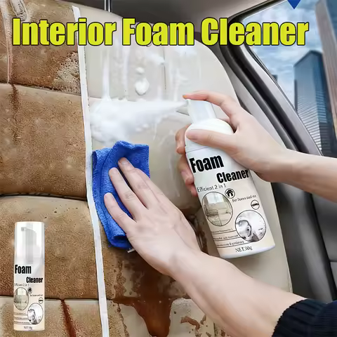 2-in-1 Foaming Seat Cleaner Car Seat Fabric Cleaner effectively cleans stains on car seats without w