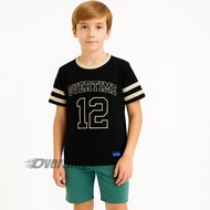 Overtime Black Series Number Combed 24s Kids Streetwear Unisex T-Shirt | OVERTIME020