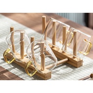 Natural BAMBOO cup/plate/book rack