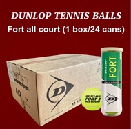 Tennis balls Dunlop Fort all court 1 box/24cans (New Standard) ลูกเทนนิส คุณภาพมาตรฐานการแข่งขัน ใช้