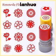 LANHUA DIY Drawing Toy, Handcraft Cartoon Flower Stamp, Portable Self Inking Random Plastic Teacher 