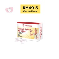 【RM49.5 after cashback】Vitamode Calcivit D3 Plus K2 60's  | Halal & Vegetarian Friendly EXP 04/2026