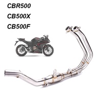 Plug & Play Motorcycle CBR500 CB500X CB500F 2013-2024 Exhaust Elbow Pipe With DB Killer