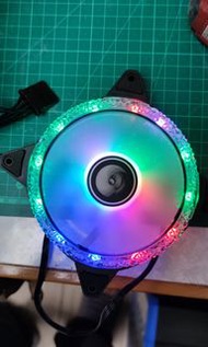 rgb走馬燈 12cm 電腦風扇，碎鑽造型， 散熱風扇