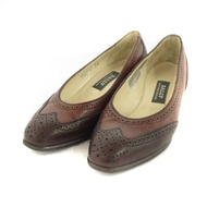 Barry BALLY Pumps Heels Shoes Leather Brown 3E 23cm Shoes Direct from Japan Secondhand