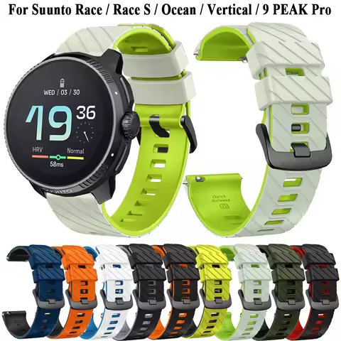 22mm Silicone Watch Strap For Suunto Race Band For Suunto Race S/Ocean/Vertical/9 Peak Pro Bracelet 