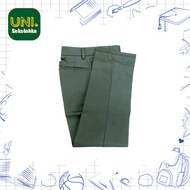 US • FALCON SELUAR SEKOLAH PANJANG HIJAU / SCHOOL UNIFORM GREEN LONG TROUSERS - COTTON ( 482EX )
