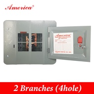 America Panel Box 2 Pole Plug-In Panel Board 2-20 Branches Panelboard