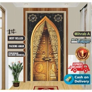 Mihrab musholla Sticker/mihrab musholla wallpaper Home Office Mosque Islamic Calligraphy mihrab wall