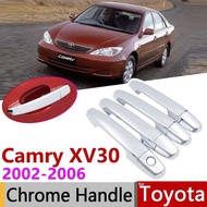 for Toyota Camry XV30 Daihatsu Altis 2002~2006 Chrome Door Handle Cover Car Accessories Stickers Tri