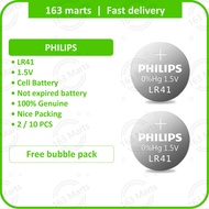 PHILIPS coin cell button battery 1.5V LR41 AG3 V3GA 392 LR736 SR41W CX42