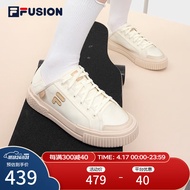 斐乐（FILA）【欧阳娜娜】FILA FUSION斐乐女鞋一脚蹬帆布鞋夏板鞋运动鞋 奶白/木薯粉-GT 37.5