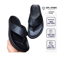 Dép quai ngang chử H da bò cao cấp đế pu 2 lớp chống đau chân khi mang H03