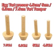 Wooden Tart Press Tart Tamper for Egg Tart, Cheese Tart, Tart Acuan Kuih Pie Pastry