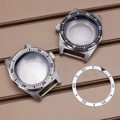 40mm Diving Watch Case Domed Sapphire Glass Accessories For NH35 NH36 NH34 NH38 4R36 Movement 28.5mm