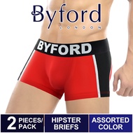 boxer lelaki (2 Pcs) Byford Men Trunk Microfibre Spandex Men Underwear Assorted Colours - BUB622S
