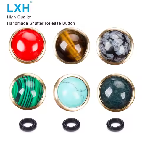 LXH New Arrival Pure Camera Soft Shutter Release Button Handmade Copper inlaid stone For Fujifilm XT