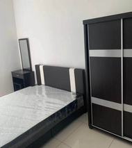 Free Install Bahagia 3.5 X 6Ft Nilofa Bedroom Set Bedframe - Bedframe + 3.5 X6Ft Wardrobe + Dressing Table &amp; Stool - Set Bilik Tidur