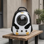 Space Capsule Pet Backpack Ventilated Space-Capsule Pet Carrier Bubble Backpack Carrier Black Trim B