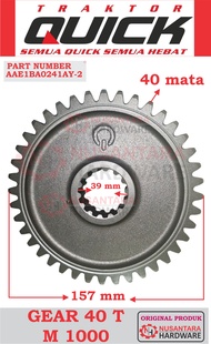 gear 40 t traktor quick m 1000, gigi 40 mata quick m 1000, spare part traktor quick m1000, spare par