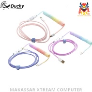 DUCKY COILED CABLE USB a TO USB C FOR KEYBOARD CABLE Gradient Color