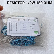 (10 PCS) RESISTOR 1/2W 150 OHM RESISTOR 1/2 WATT 150 OHM RESISTOR 1/2WATT 150 OHM RESISTOR 1/2 W 150