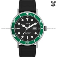 TIMEX TW2W16700 Men's Watch Portside Diver Style Date Magnifier Quartz 43mm Bio-Based PU Strap Black
