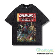 Ghostxyz T-Shirt "Guardian Of The Galaxy" Wash Oversize Vintage Tee Baju Kaos