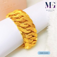 Merlin Goldsmith 22K 916 Gold Stamping Double Coco Bracelet [ 23MM ]