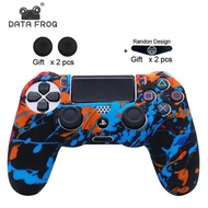 DATA FROG Soft Silicone Case For PS4 Protective Cover For SONY Playstation 4 PS4 Pro Slim Controller Thumb Grips Joystick Caps