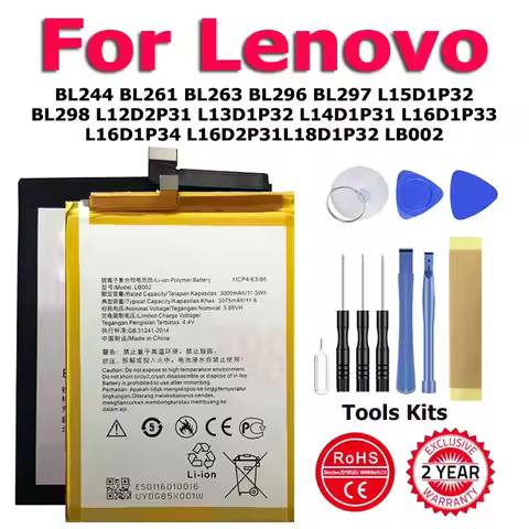 Battery For Lenovo Tab 7.0 ZUK Z2 Pro Vibe P1 S5 Tablet M10 K10 Note K5 Pro TB-X605L TB-X605F TB-X60