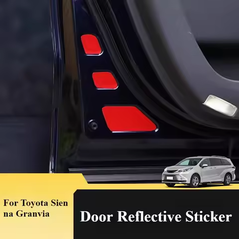 For Toyota Sienna Granvia Door Reflective Sticker Door Warning Sticker Personalized Body Reflective 