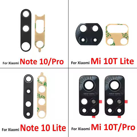 2Pcs/Lot, Rear Back Camera Glass Lens For Xiaomi Mi Note 10 10T Lite / Mi Note 10 Pro / Mi 10T 11T P