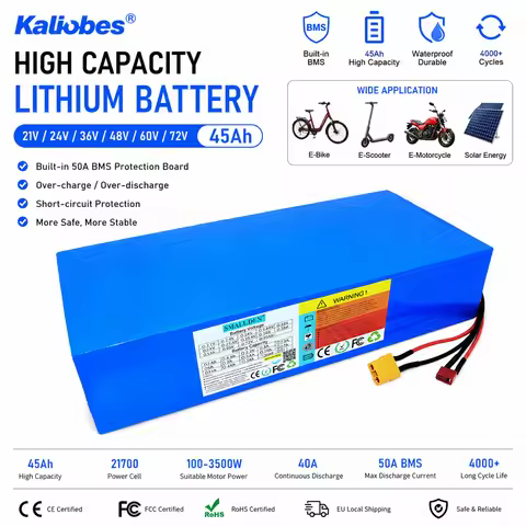 21700 lithium battery 21V 24V 36V 48V 52V 60V 72V 45Ah battery pack 2000W 2500W 3500W Motorcycle mot