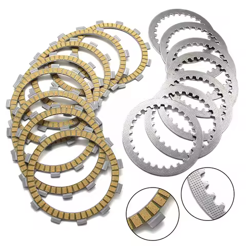 Motorcycle Clutch Disc Friction Piece Kit Discs For Yamaha YZF R6 R6S YZF600 4FN-16321-00/5SL-16321-