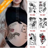 Temporary Tattoos Size 21cmx15cm Aesthetic motif Temporary Tatto Halal Tattoo Stickers Wholesale Wat