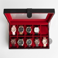 (JUMBO) Watch Box Contains 10 Sports, Watch Box, Watch Box, Black Red Watch Case