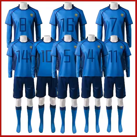 Blue Lock Anime Cosplay Costume Chigiri Bachira Isagi Reo Rin Nagi Hiori Yukimiya Niko Shorts T-shir